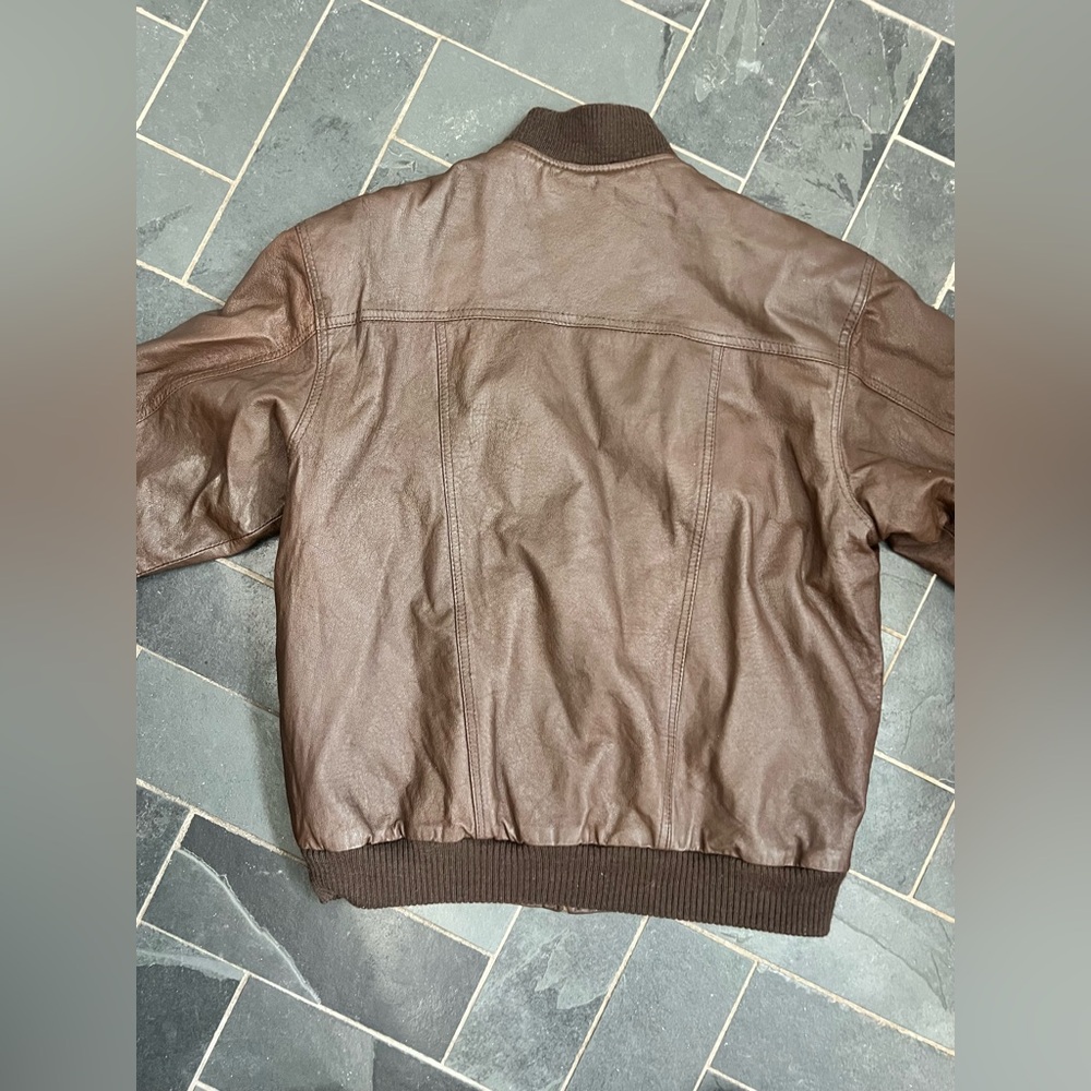 Vintage urban cowboy brown leather bomber - Picture 11 of 16